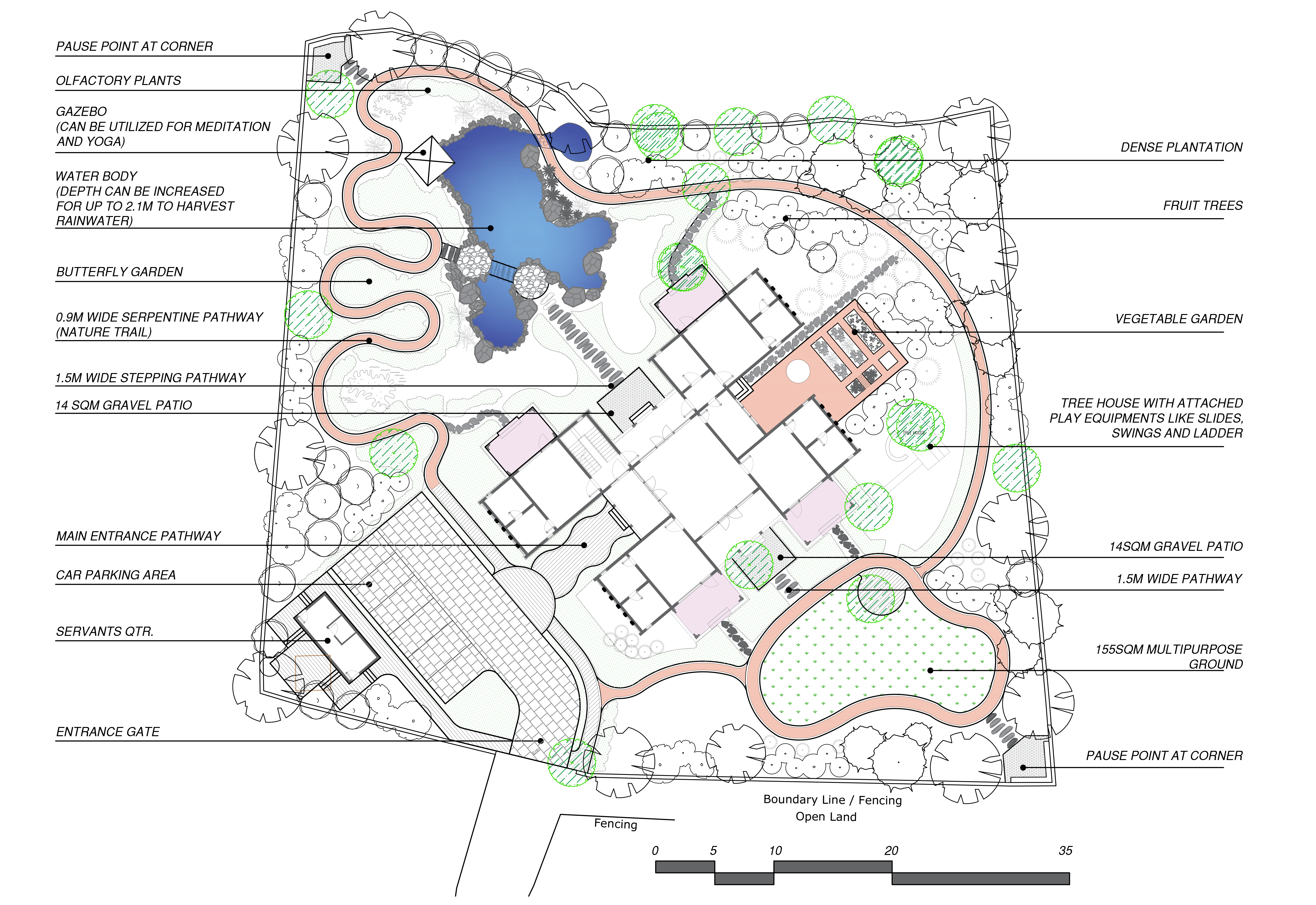 Breath with the Forest — Landscape Design at Bandhavgarh - Main view